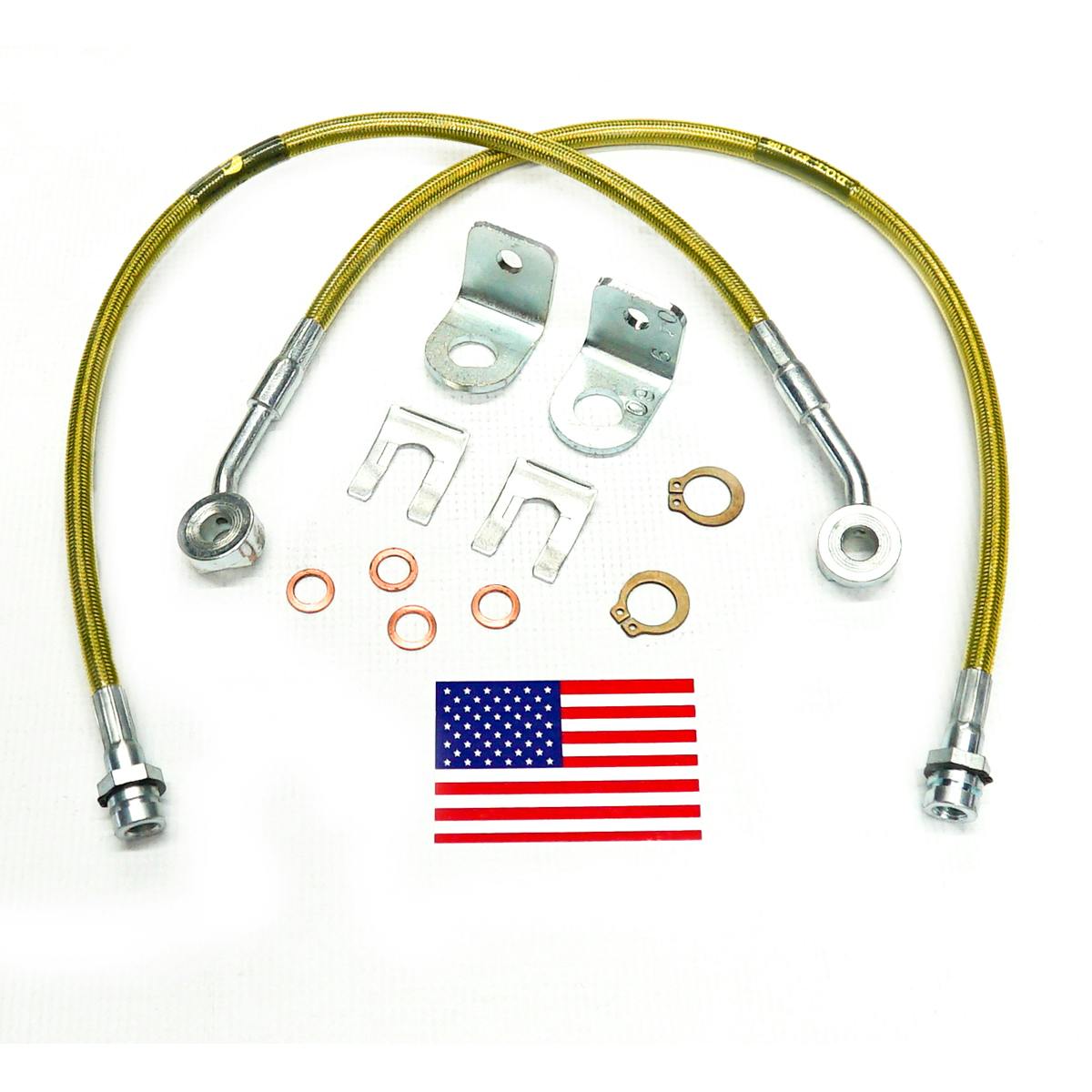 Superlift 91460 Bulletproof Brake Hose - Front - 97-05 Wrangler TJ w/ 4-6" Lift
