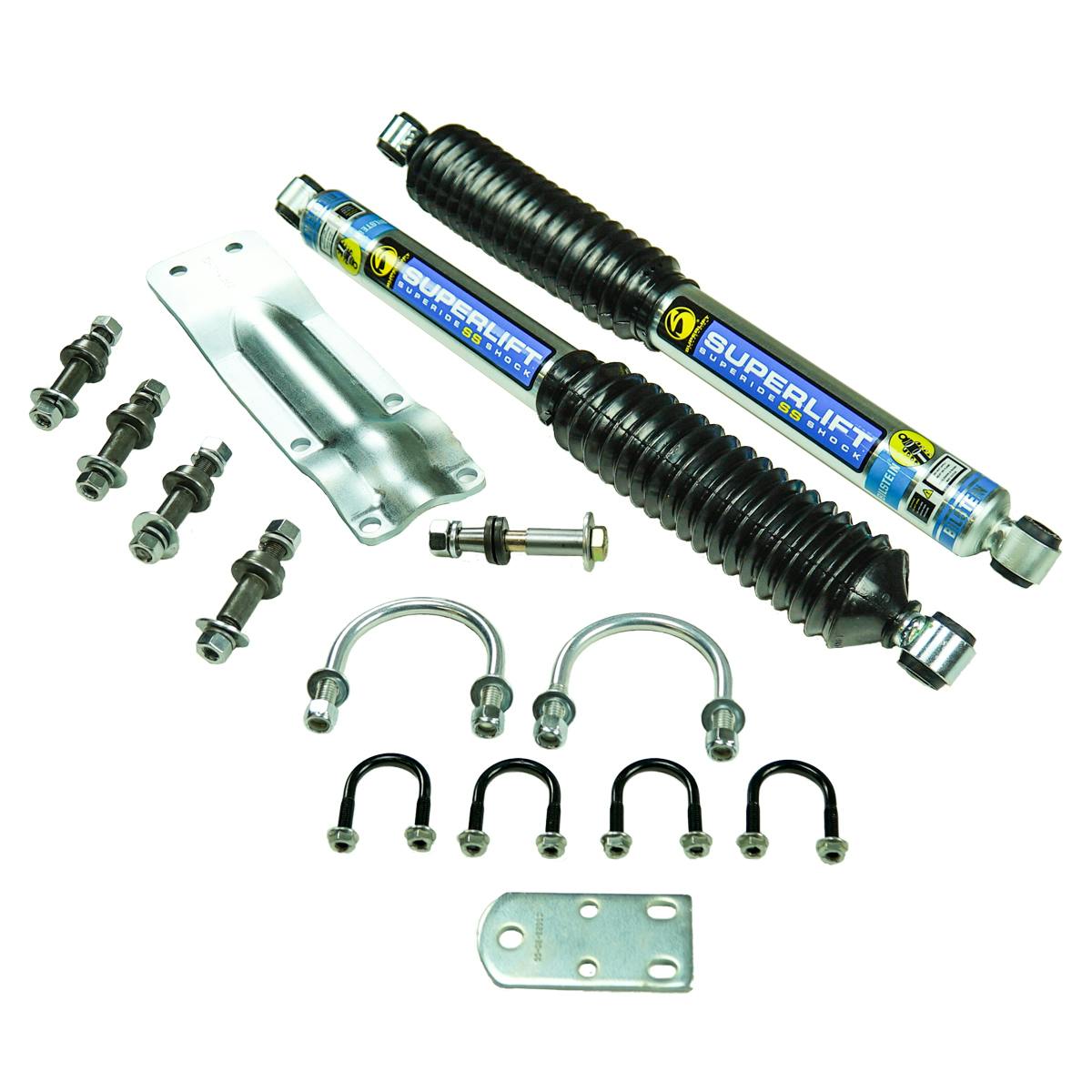Superlift 92714 Dual Steering Stabilizer Kit-Bil-73-91 GM 1/2&3/4 Sld Axl/69-93 Ddg 1/2&3/4 4WD