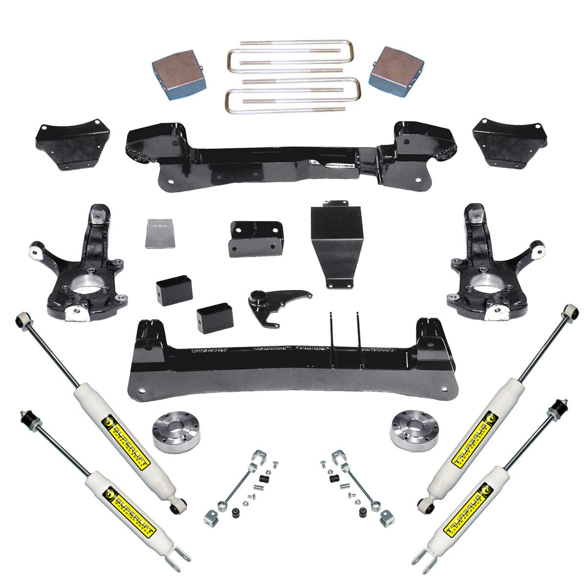 Superlift K121 6" Lift Kit - 99-06 Silverado/Sierra 1500 4WD - Knuckle Kit w/ SL Shocks