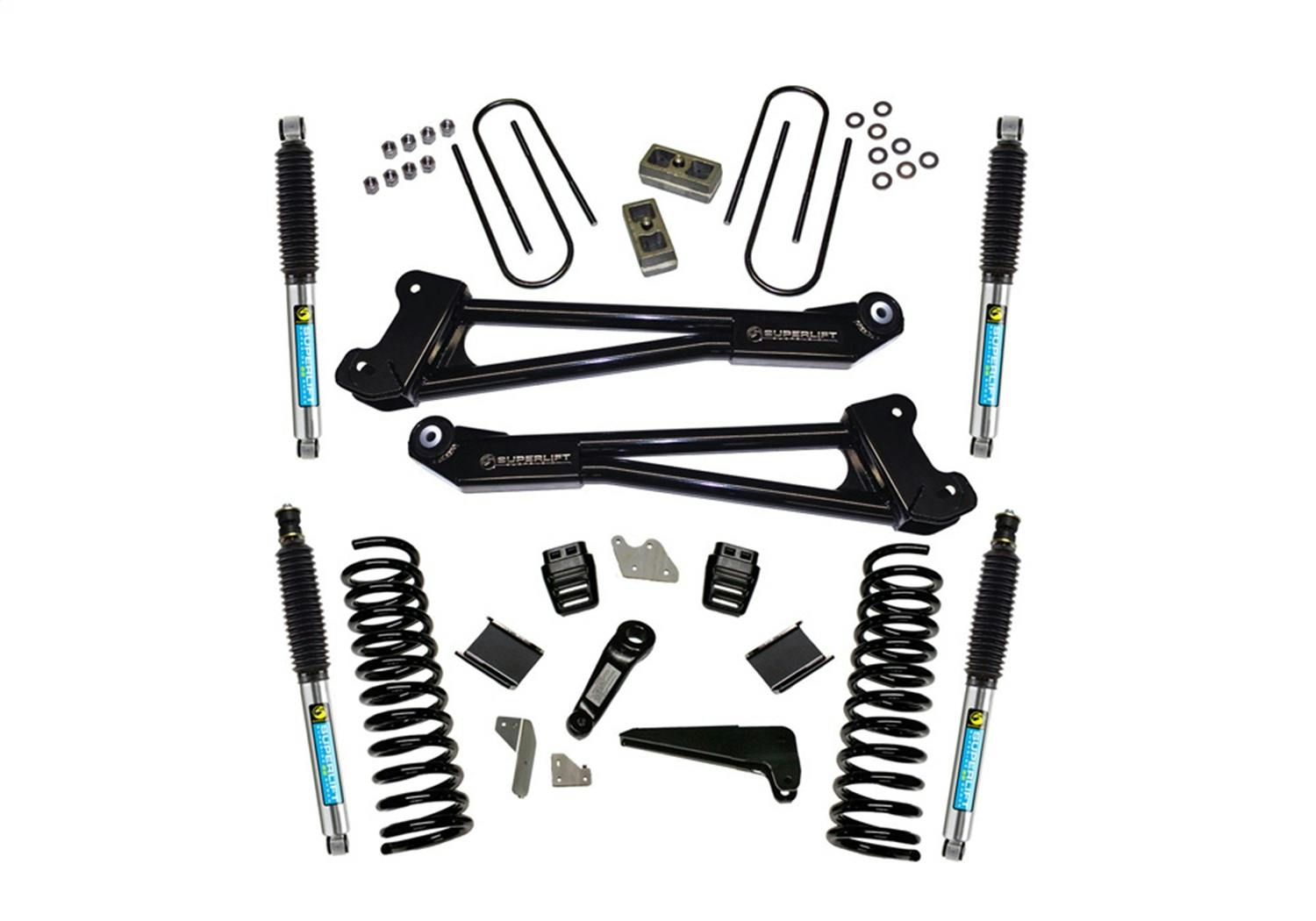 Superlift K144B 4" Lift Kit-13-18 Ram 3500 4WD-Diesel - Replacmnt Radius Arms w/ Bilstein Shocks