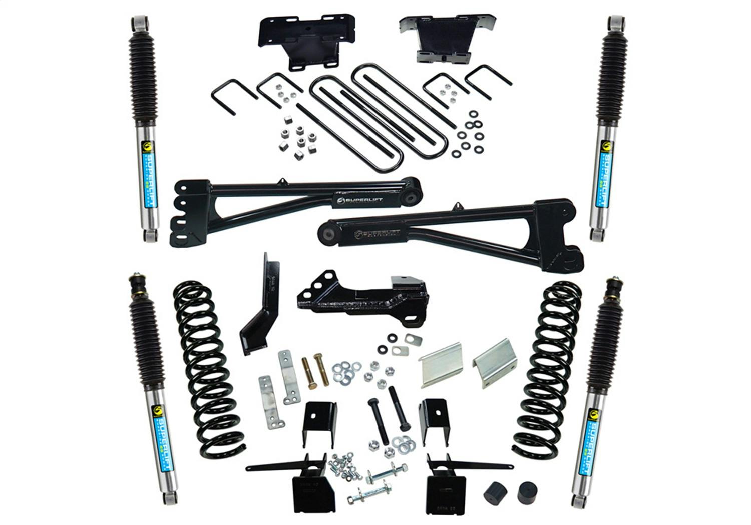 Superlift K165B 4" Radius Arm Lift Kit - 17-22 F-250/F-350 4WD - Diesel - w/ Bilstein Shocks
