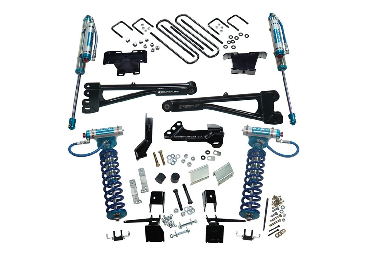 Superlift K165KG 4" King Ed Radius Arm Lift Kit-17-22 F250/350 4WD w Kng Frt Clvrs & Res Rr Shcks