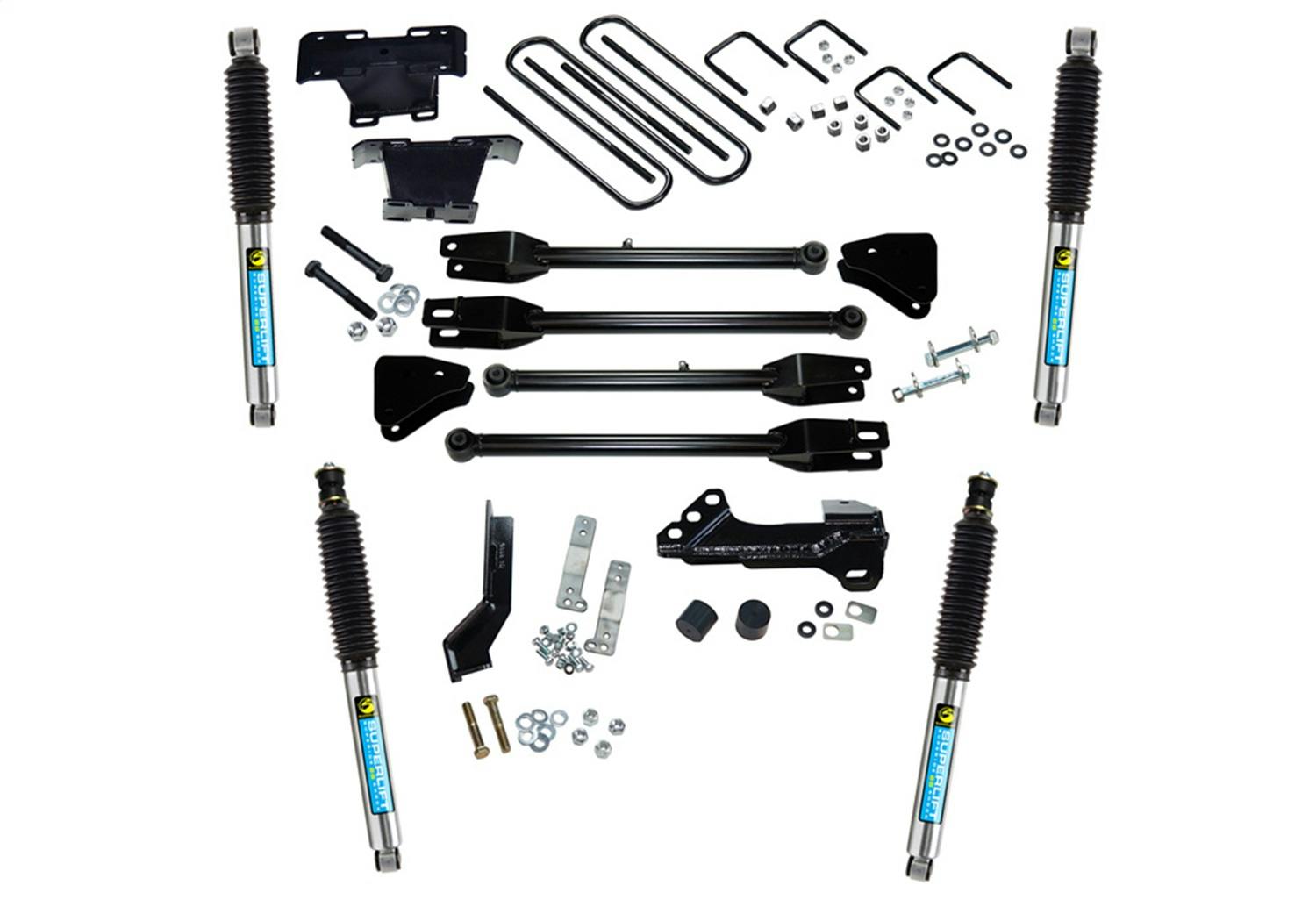 Superlift K166B 4" 4-Link Lift Kit - 17-22 F-250/F-350 4WD - Diesel - w/ Bilstein Shocks