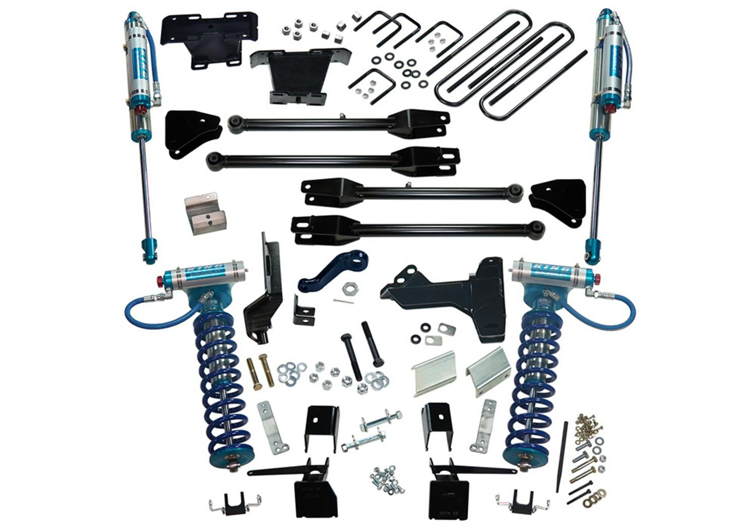 Superlift K171KG 6" King Ed 4-Link Lift Kit-17-22 F250/350 4WD w King Frt Clvr & Res Rr Shcks
