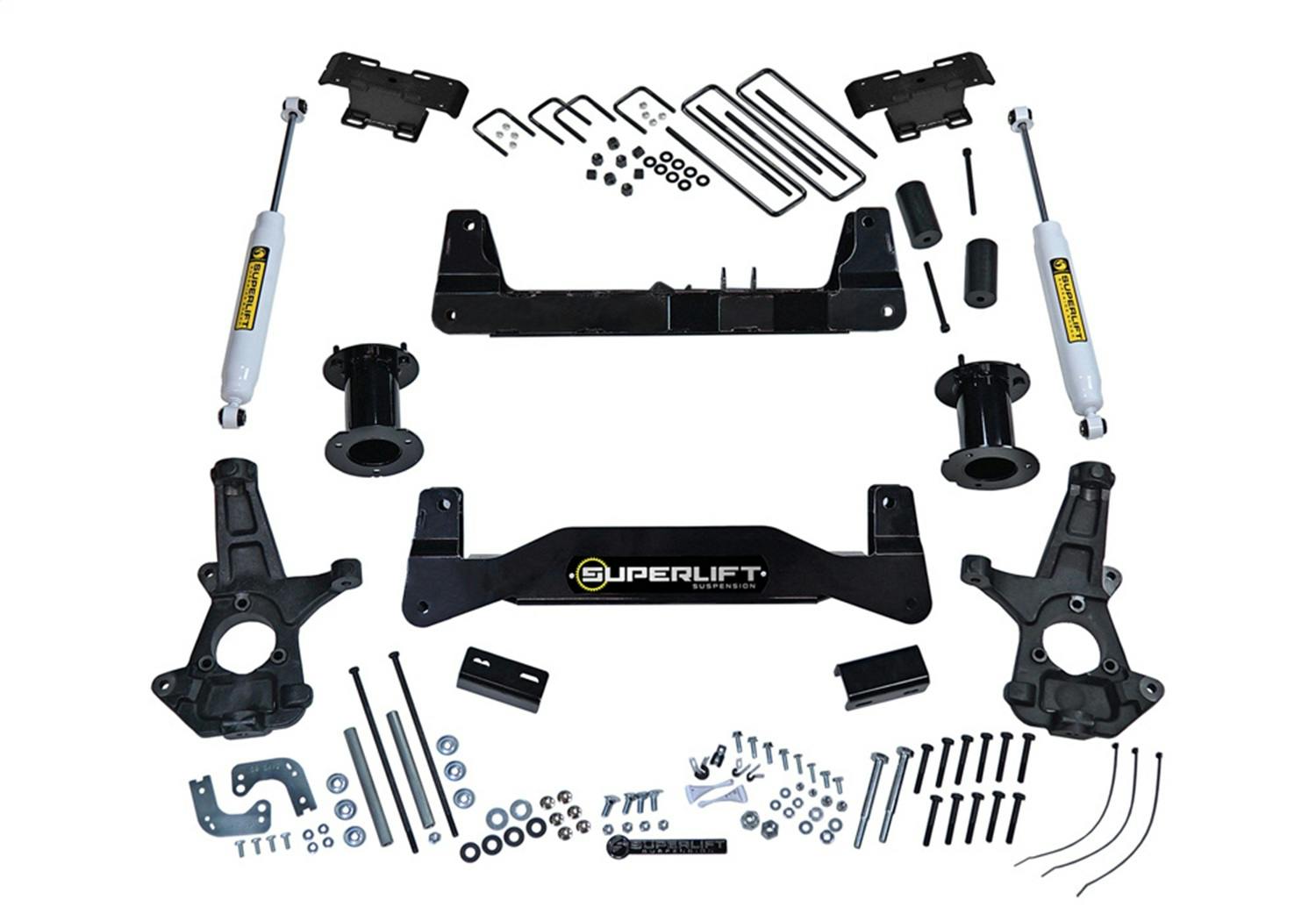 Superlift K180 6.5" Lift Kit-07-16 Silv/Sierra 1500 2WD w Cast Steel Ctrl Arms w SL Rr Shocks
