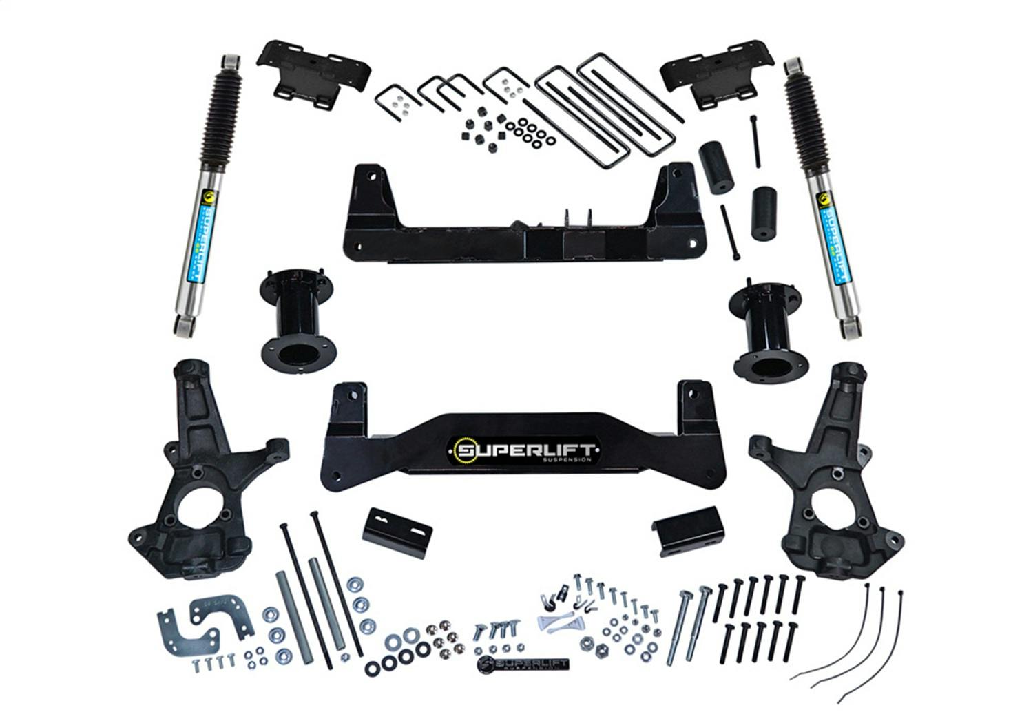Superlift K180B 6.5" Lift Kit-07-16 Silv/Sierra 1500 2WD w Cast Steel Ctrl Arms w Bil Rr Shocks