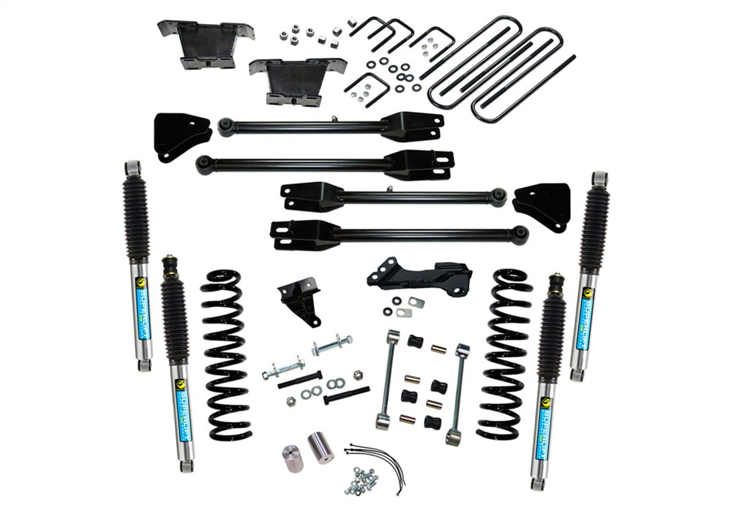 Superlift K233B 4" Lift Kit - 08-10 F250/F350 4WD - Dsl w/ 4-Link Conversion & Bil Shocks