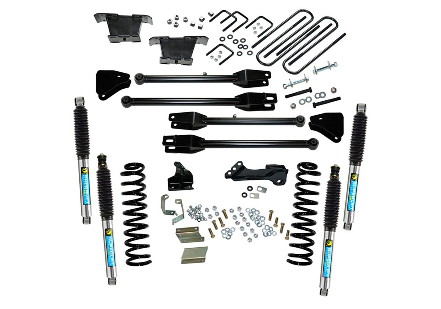 Superlift K236B 4" Lift Kit - 11-16 F250/F350 4WD - Dsl w/ 4-Link Conversion & Bil Shocks