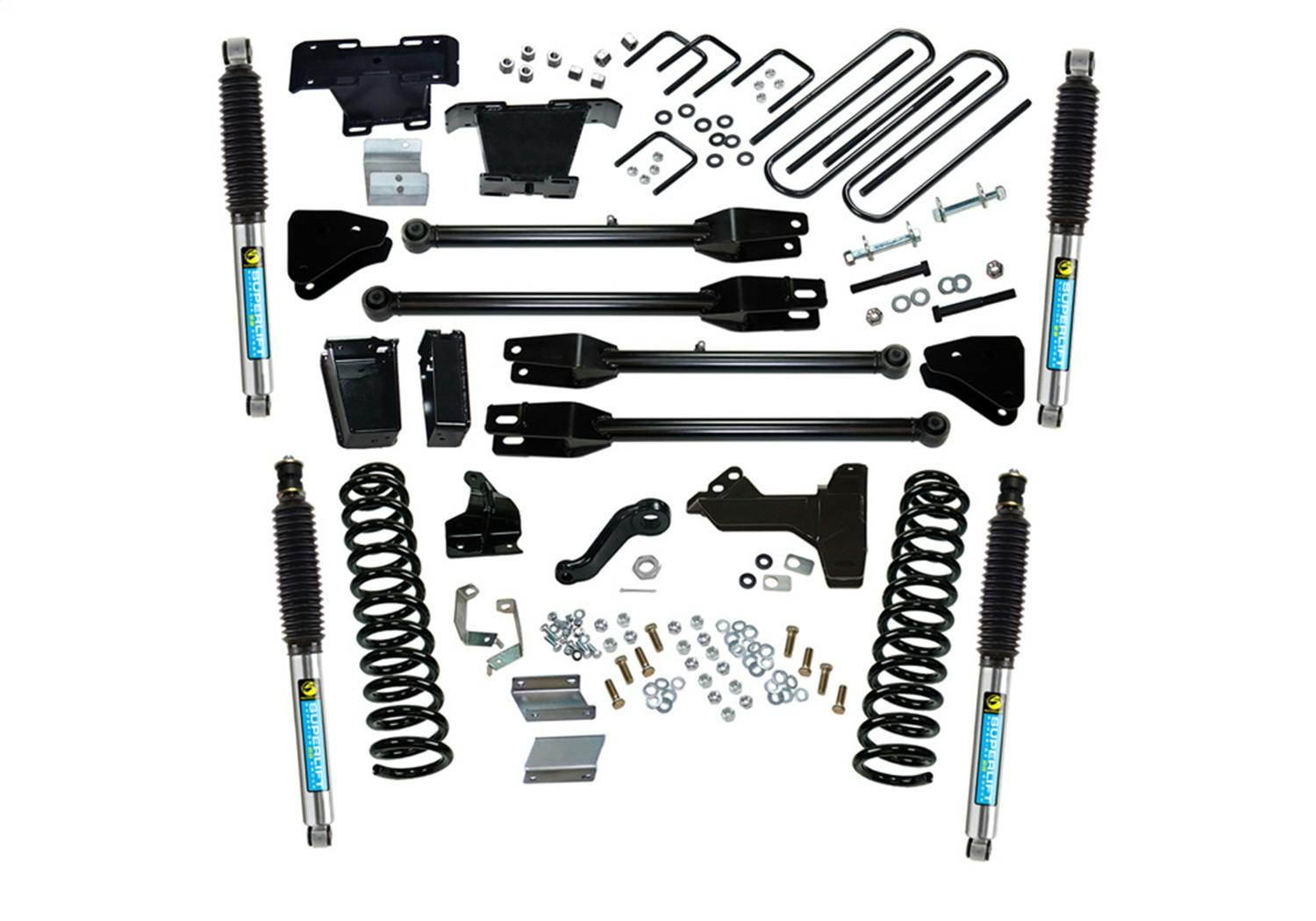 Superlift K237B 6" Lift Kit - 11-16 F250/F350 4WD - Dsl w/ 4-Link Conversion & Bil Shocks
