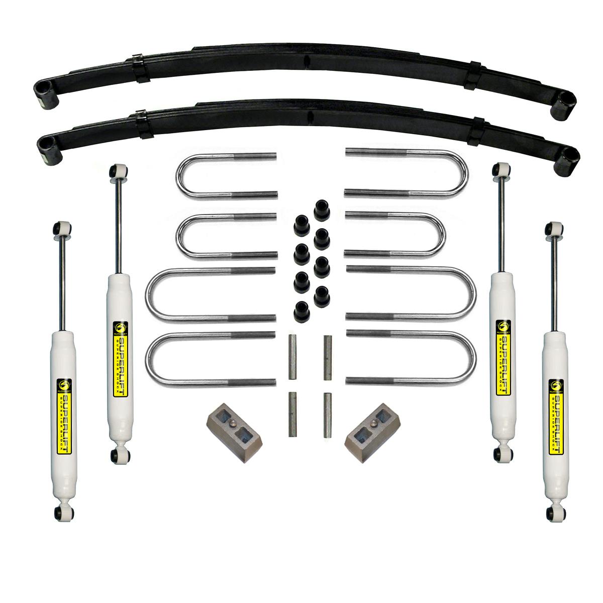 Superlift K414 2.5" Lift Kit - 73-91 Blazer/Jimmy/Suburban 1/2 Ton 4WD - Rr Block Kit wSL Shks