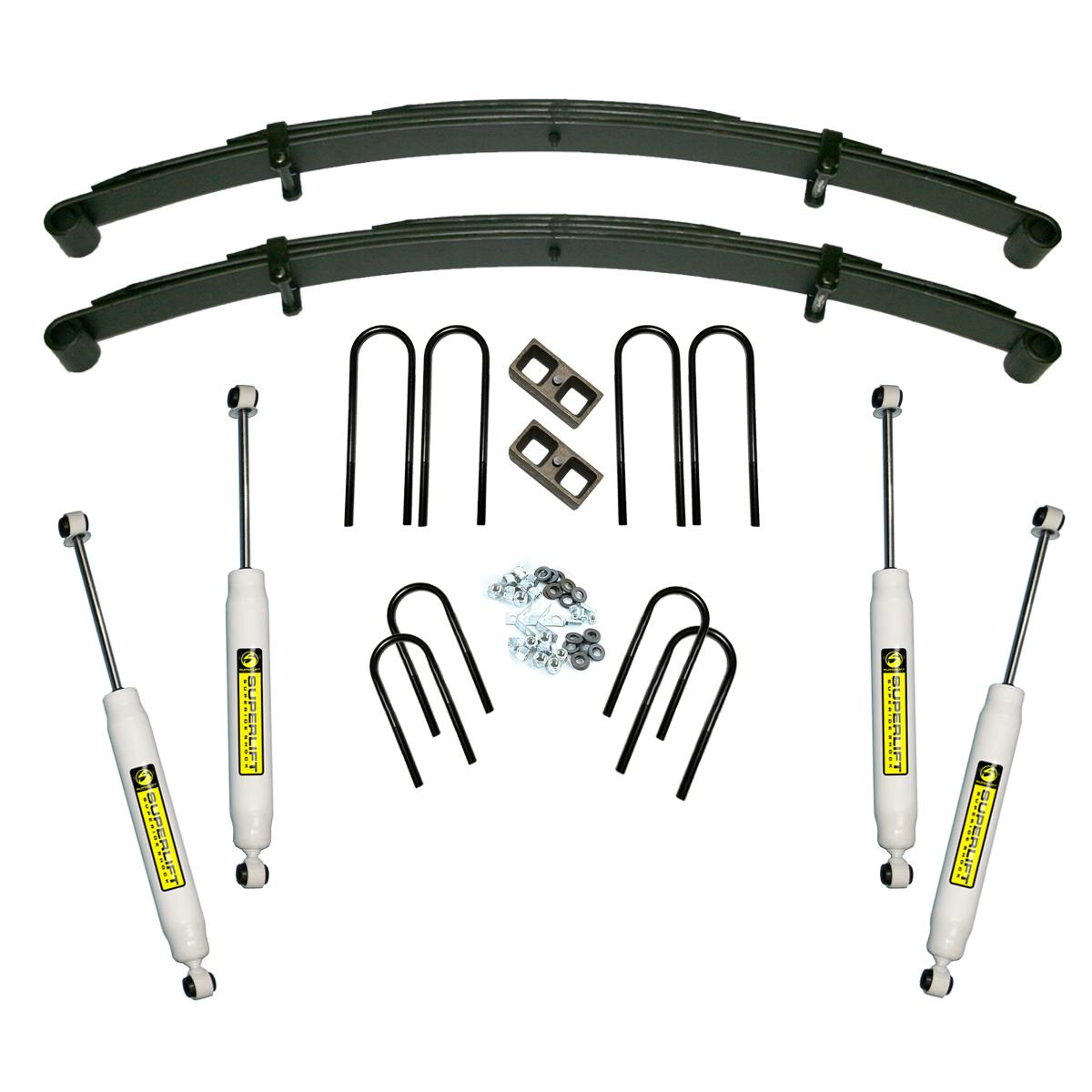 Superlift K428 4" Lift Kit - 73-87 GM 1/2 Ton 4WD - Rr Block Kit w/ SL Shocks