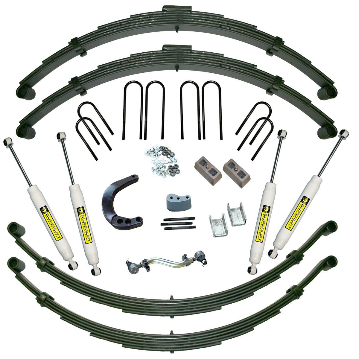 Superlift K430 12" Lift Kit - 73-87 K10/K15 & 73-91 Suburban 4WD-Rr Sprng Kit wSL Shks