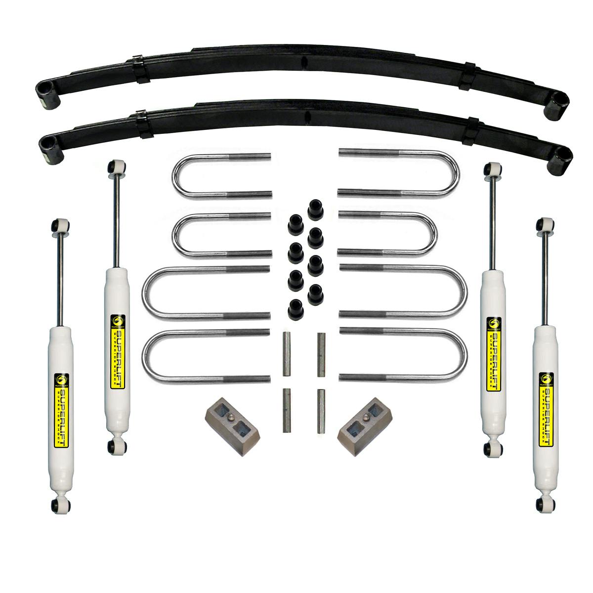 Superlift K434 2.5" Lift Kit - 73-91 GM 3/4 Ton 4WD - Rr Block Kit w/ SL Shocks