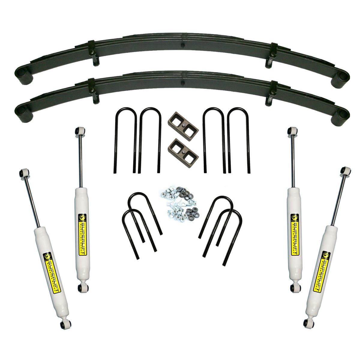 Superlift K436 4" Lift Kit - 73-88 GM 3/4 Ton PU 4WD - Rr Block Kit w/ SL Shocks