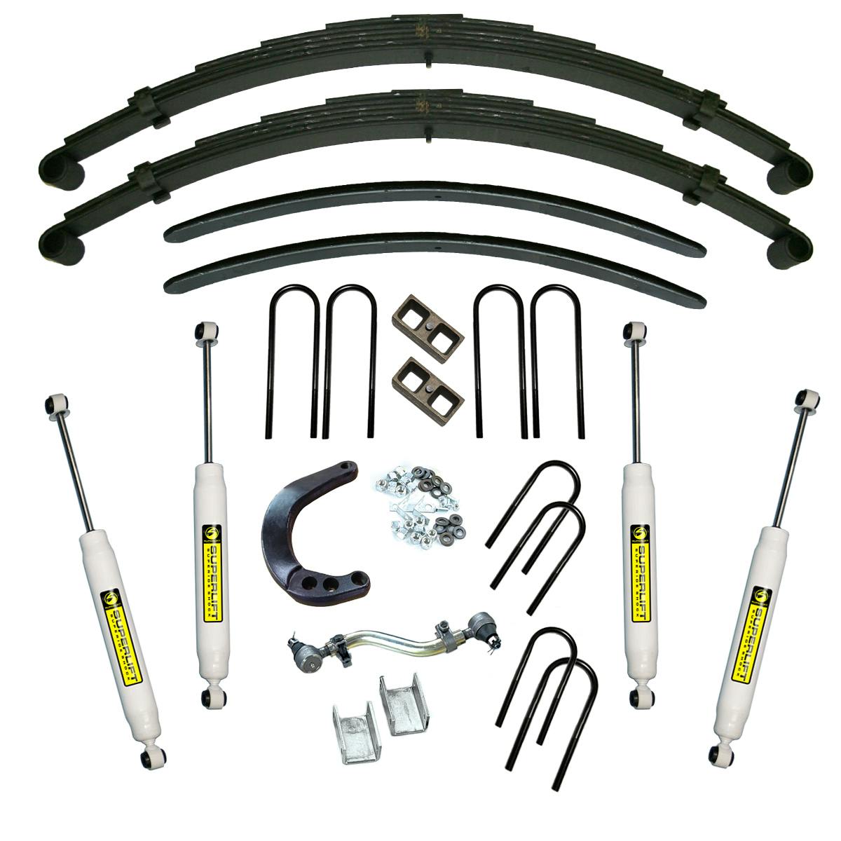 Superlift K444 8" Lift Kit - 73-91 GM 3/4 Ton 4WD - Rr Block Kit w/ SL Shocks