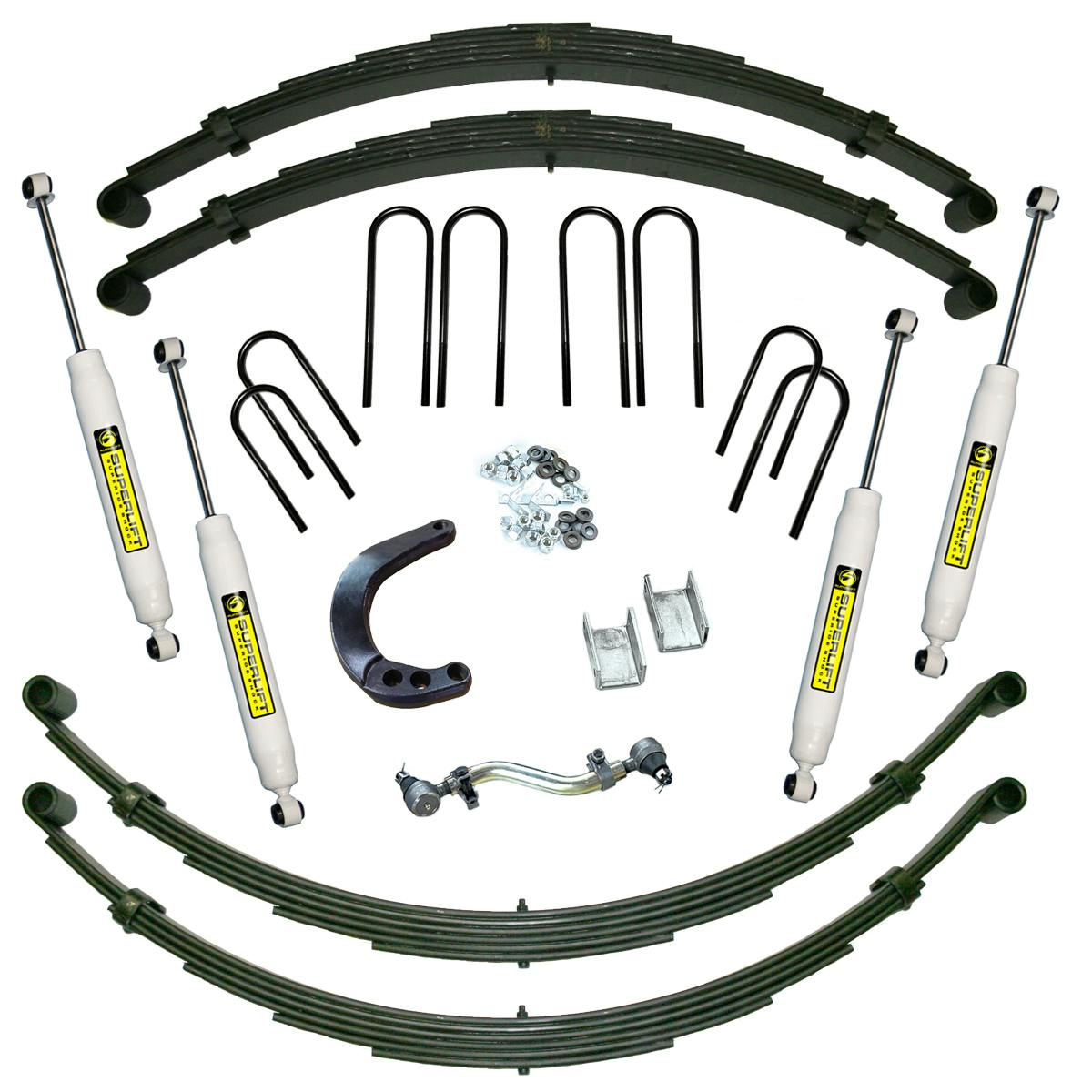 Superlift K445 8" Lift Kit (w/ 52" Rr Sprngs) - 73-91 GM 3/4 Ton 4WD-Rr Spring Kit w/SL Shcks