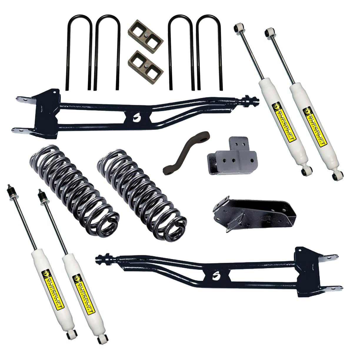 Superlift K555 4" Superunner Lift Kit - 80-96 F-150 4WD - w/ SL Shocks