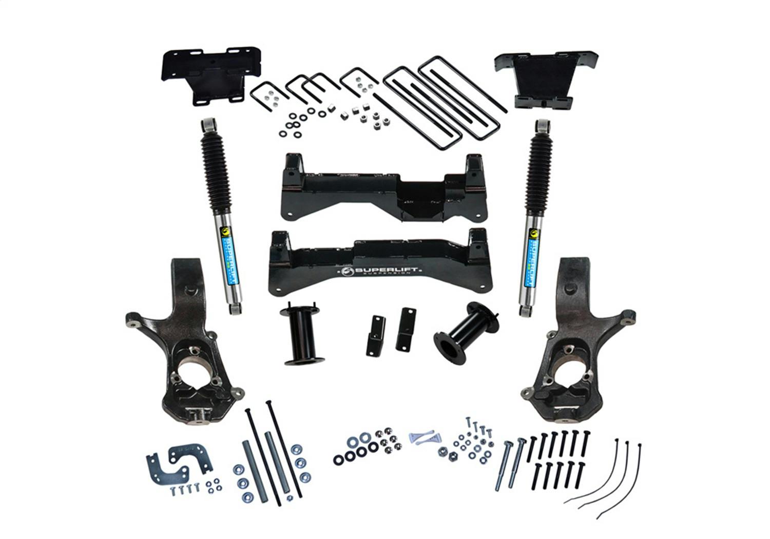 Superlift K894B 8" Lift Kit - 07-16 Silv/Sierra 1500 2WD w Cast Steel Ctrl Arms wBil Rear Shocks