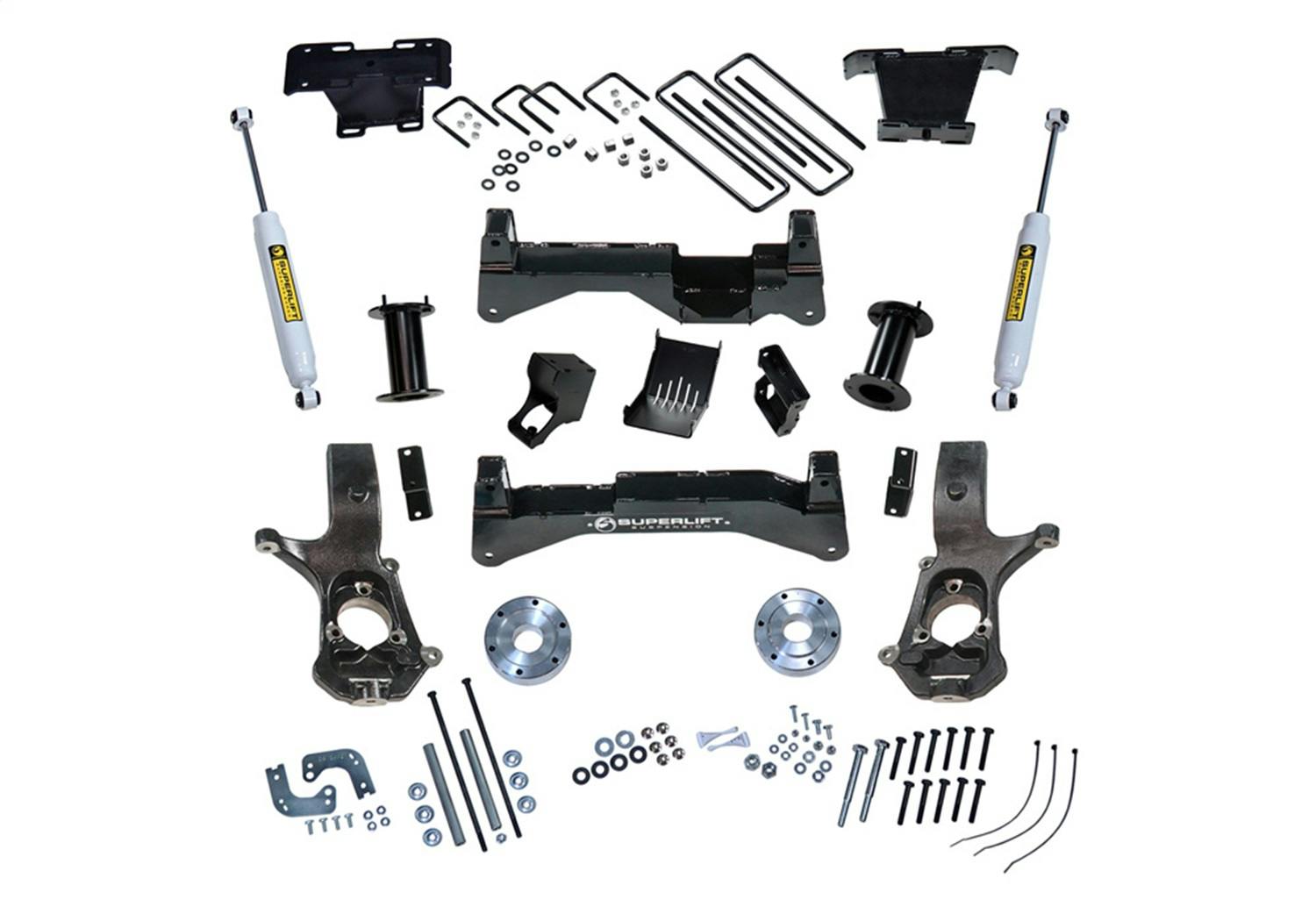 Superlift K898 8" Lift Kit - 07-16 Silv/Sierra 1500 4WD w Cast Steel Ctrl Arms w SL Rear Shocks