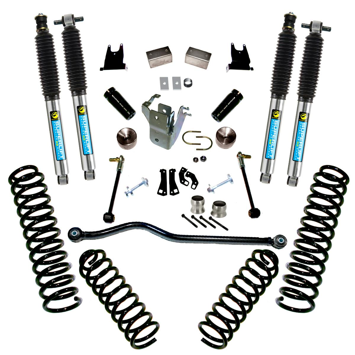 Superlift K928B 4" Lift Kit - 07-18 Wrangler JK - 4-door - w/ Bilstein Shocks
