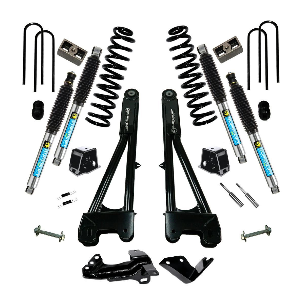 Superlift K975B 4" Lift Kit - 05-07 F250/F350 4WD - Dsl w/ Replacement Radius Arms w/ Bil Shocks