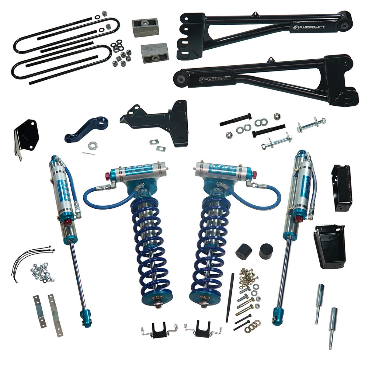 Superlift K977KG 6" Lift Kit-05-07 F250/F350 4WD w Rep Radius Arms/King Clvrs/King Rr Shocks