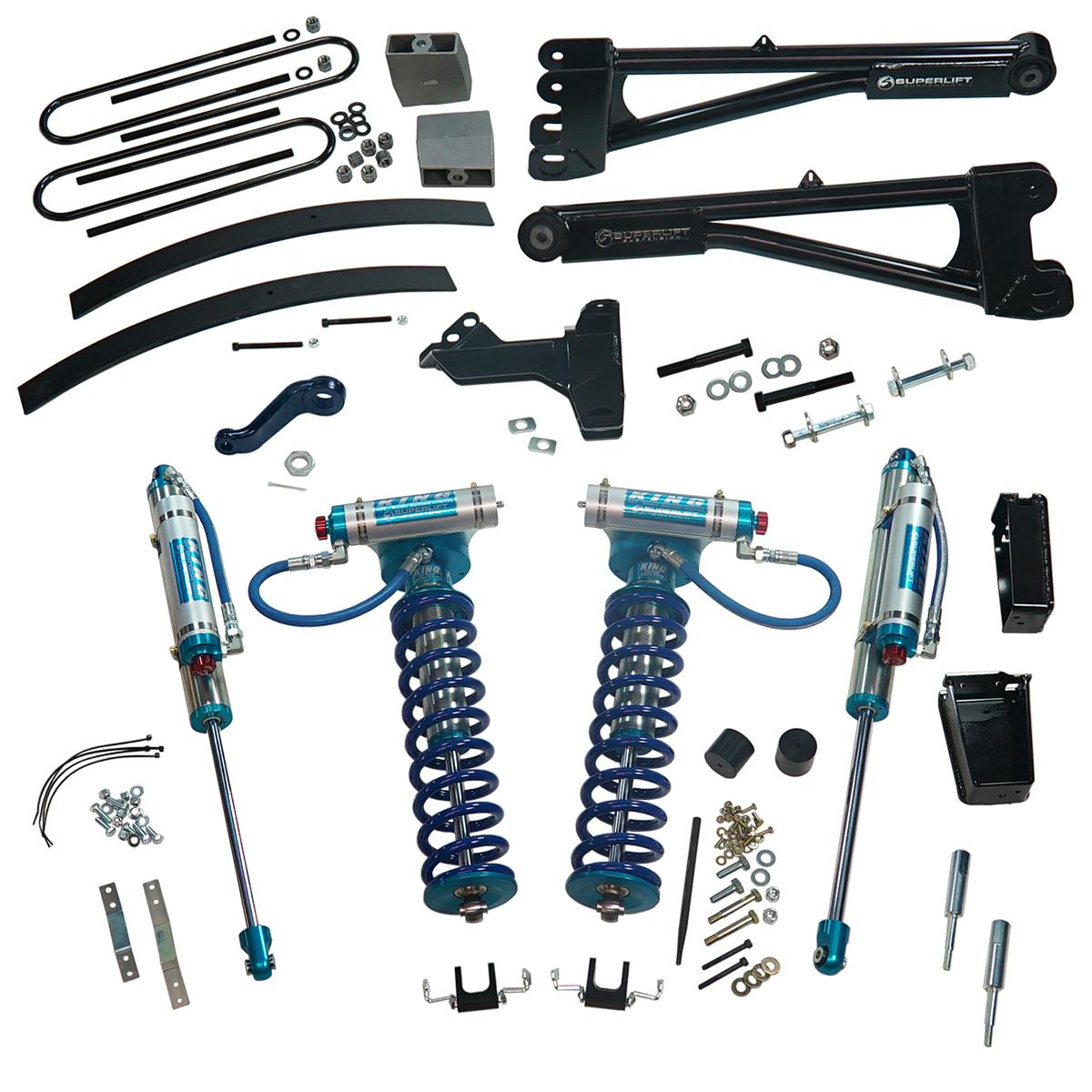 Superlift K979KG 8" Lift Kit-05-07 F250/F350 4WD w Rep Radius Arms/King Clvrs/King Rr Shocks