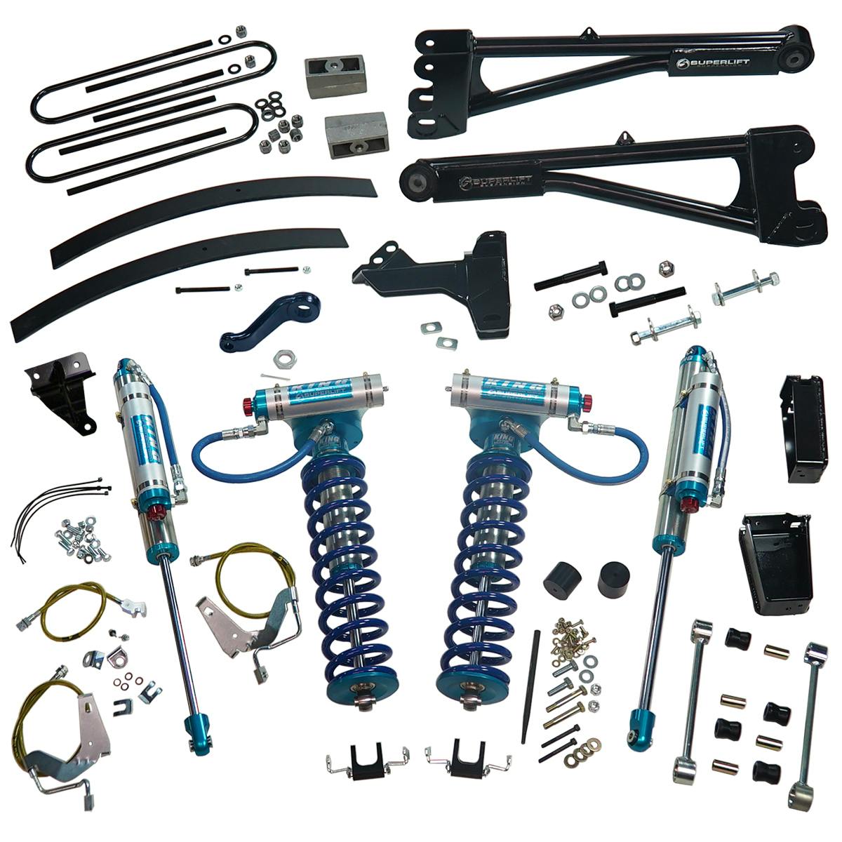 Superlift K983KG 6" Lift Kit-08-10 F250/F350 4WD w Rep Radius Arms/King Clvrs/King Rr Shocks