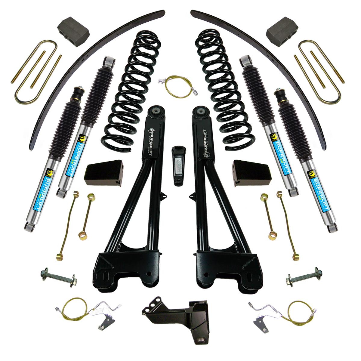 Superlift K985B 8" Lift Kit - 08-10 F250/F350 4WD - Dsl w/ Replacement Radius Arms w/ Bil Shocks