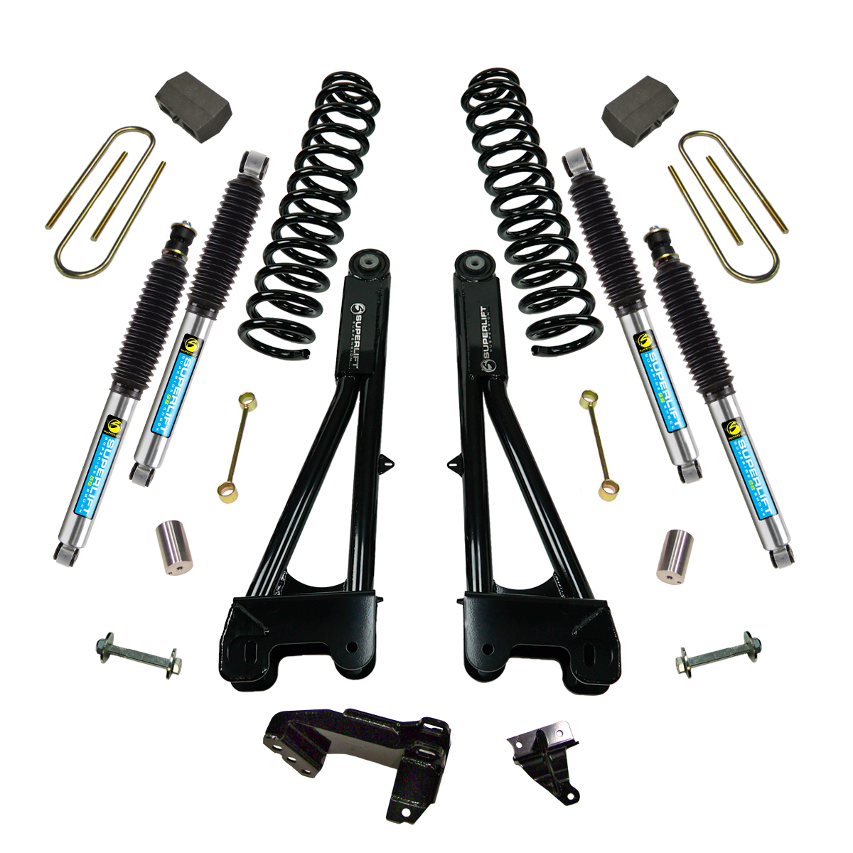 Superlift K987B 4" Lift Kit - 11-16 F250/F350 4WD - Dsl w/ Replacement Radius Arms w/ Bil Shocks