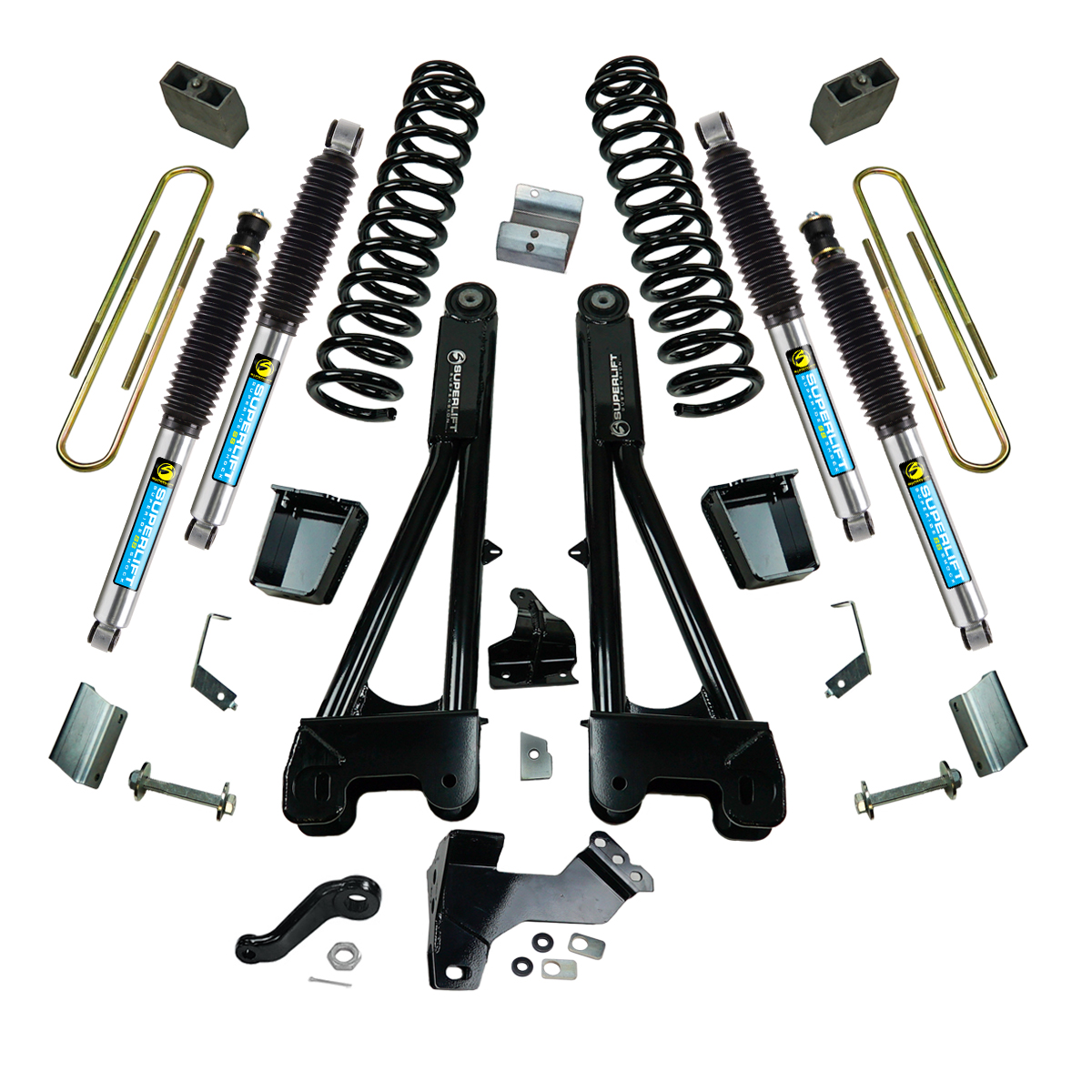 Superlift K989B 6" Lift Kit - 11-16 F250/F350 4WD - Dsl w/ Replacement Radius Arms w/ Bil Shocks