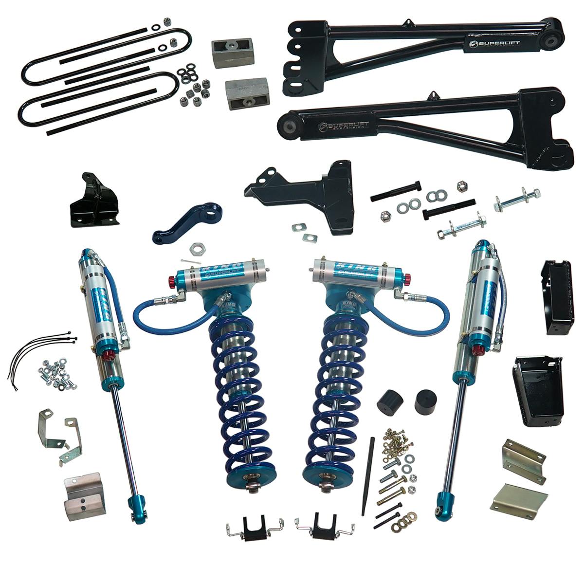 Superlift K989KG 6" Lift Kit-11-16 F250/F350 4WD w Rep Radius Arms/King Clvrs/King Rr Shocks