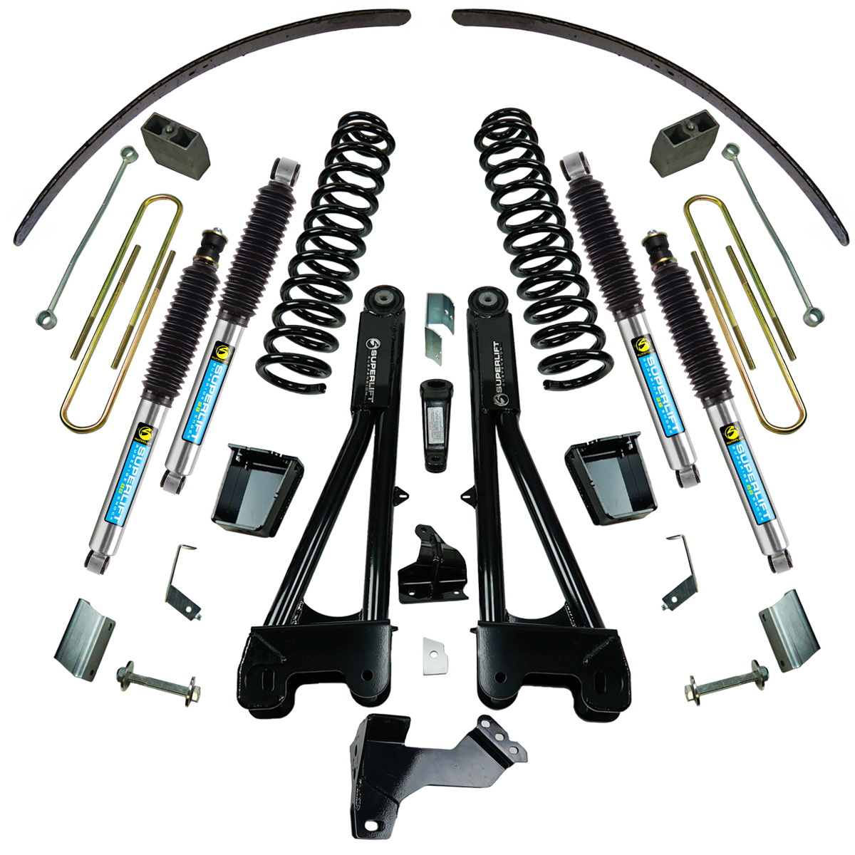 Superlift K991B 8" Lift Kit - 11-16 F250/F350 4WD - Dsl w/ Replacement Radius Arms w/ Bil Shocks