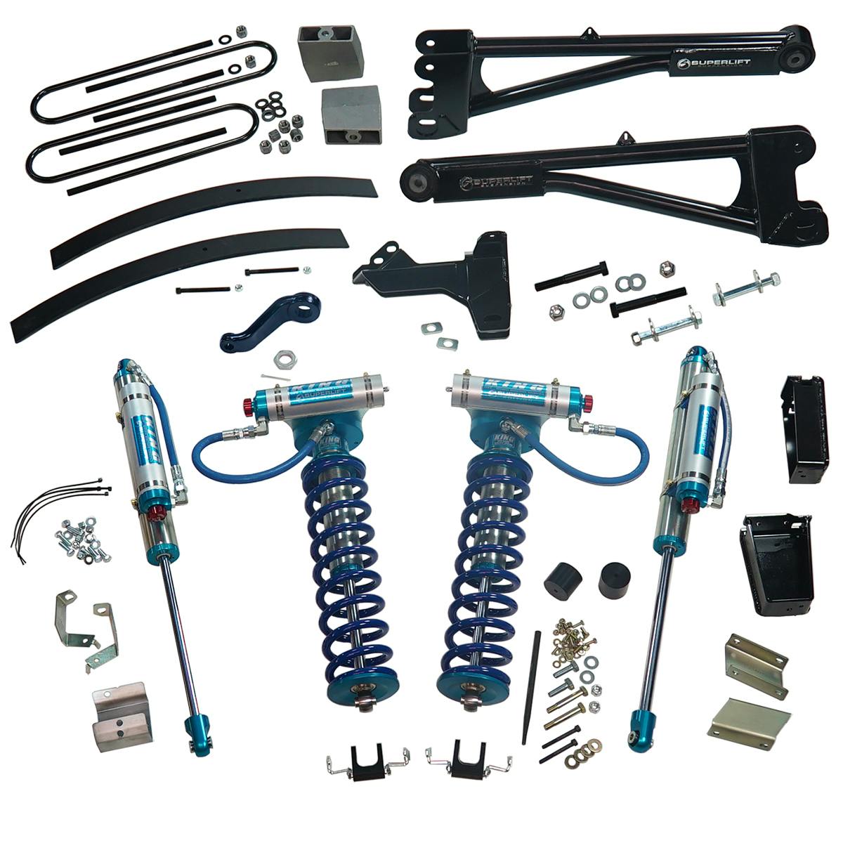 Superlift K991KG 8" Lift Kit-11-16 F250/F350 4WD w Rep Radius Arms/King Clvrs/King Rr Shocks