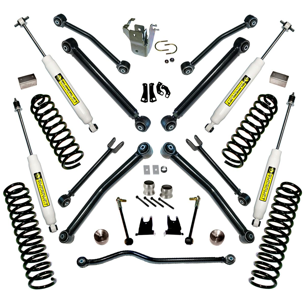Superlift K996 4" Lift Kit - 07-18 Wrangler JK - 2-door - w/ Reflex Ctrl Arms & SL Shocks