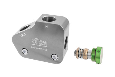 Billet Alm. Oil Cooler Adapter GM LS Engines 18-TOTLS-22