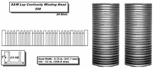 S&W Lap Continuity Heads Lap Continuity Head 24 Slots - 9.75 in. (247.7 mm) Head Width - OAL 22 in. (558.8 mm)