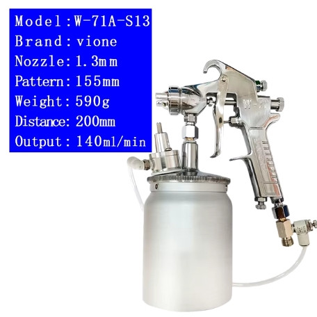 W77A W-101A W-71A 1.5mm Tip Professional Spray Paint Gun Siphon Agitator Spray Gun W-77A W71A Pistol With Mixing Spray Gun