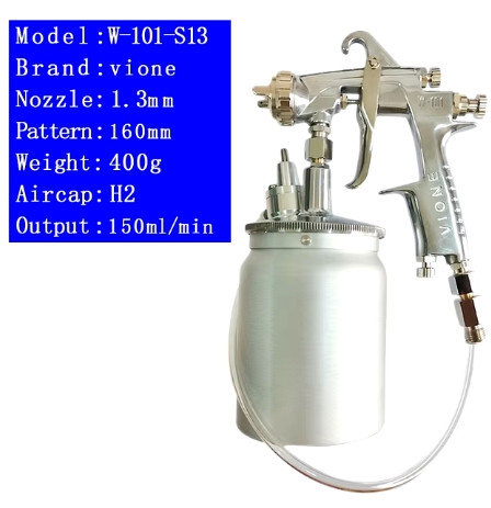 W77A W-101A-S 1.3mm Professional Spray Paint Gun Gravity Agitator Spray Gun W-77A W71A Pistol With Mixing Spray Gun