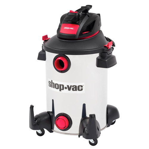 12-Gallon Wet/Dry Shop Vacuum, 6 Peak HP, 1.5 Inch Diameter x 7 Foot Hose, 20 Foot Cord, Ideal for Home, Garage, and Workshop Cleaning