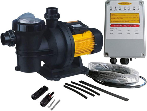 Swimming Pool Pump 48V 3/4HP Powerful Solar Water Pump with MPPT Controller,Suitable for Salt Water