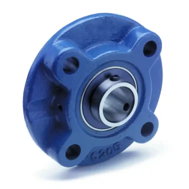 TRITAN UCFC207-23 Piloted Flange Ball Bearing Mounted Unit, 1.4375" Bore, Set Screw Locking