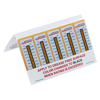 Wilwood Temperature Measuring Indicator Strips 10-pack 250-536°F 121-280°C WIL400-15671