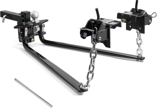 Weight Distribution Hitch, 10000 lbs Max Towing & 1000 lbs Max Tongue, Weight Distributing Hitches Kit Includes 2 in Shank and 2-5/16 in Ball, Load Leveling Hitch for Trailers, Black