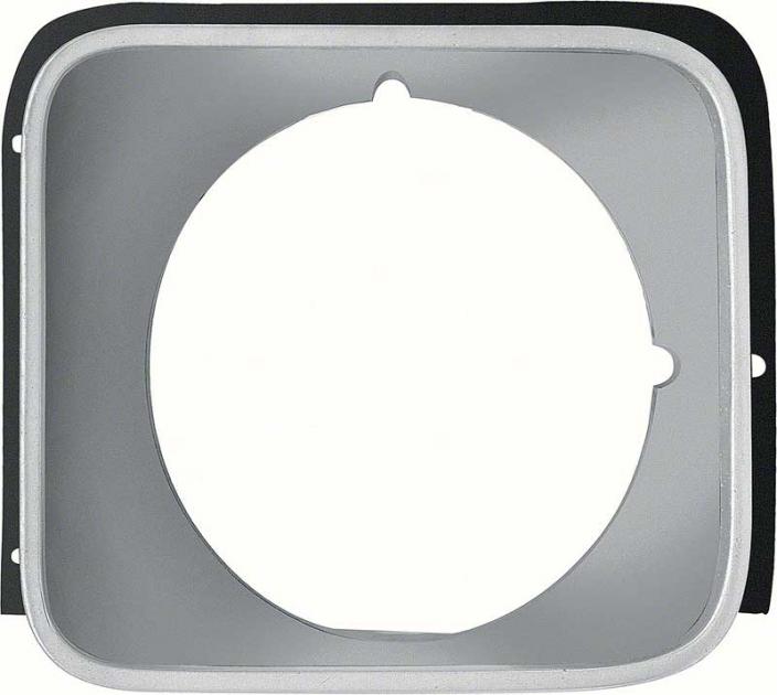 1975-78 Nova, Front Headlamp Bezel, Standard, Silver, LH Drivers Side