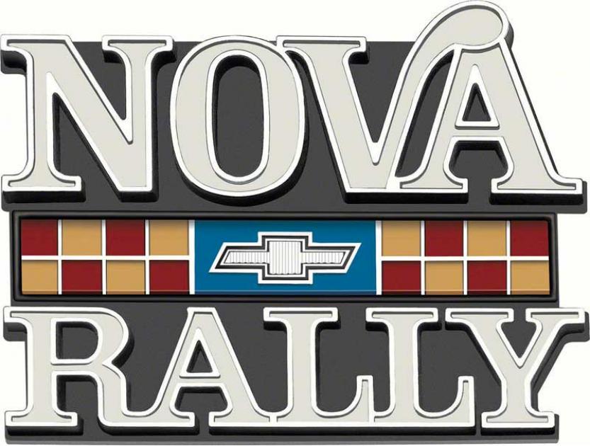 1977-79 Chevrolet Nova, Rally Front Grill Emblem, with Hardware, GM Licensed