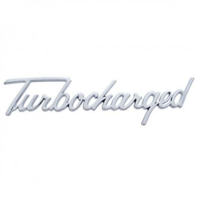 United Pacific Chrome Die-Cast "Turbocharged" Emblem S1013