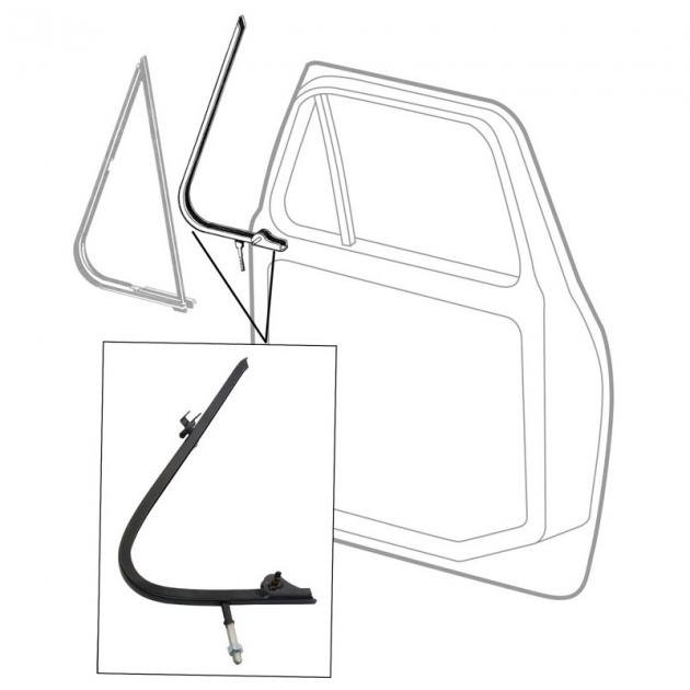 Dennis Carpenter Vent Window Frame - RH - 1973-77 Ford Truck D3TZ-1021608-A