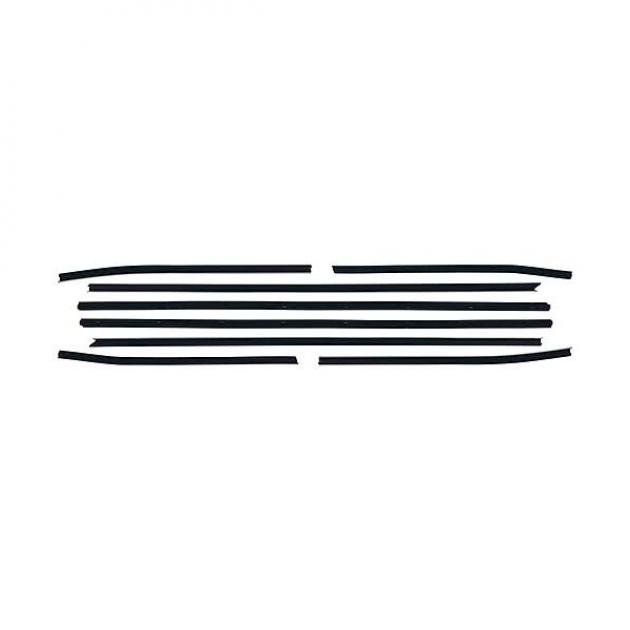 Belt Weatherstrip - Front & Rear Doors - 8 Pieces - Ford Galaxie Fastback