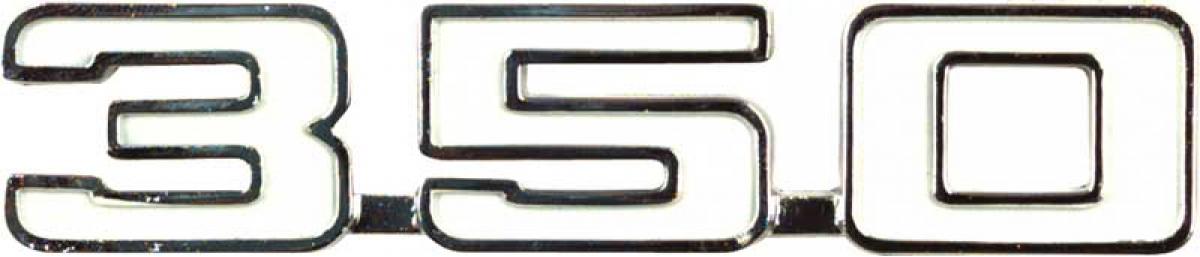 1970-74 Nova, "350" Front Fender Emblem, Each, GM Licensed